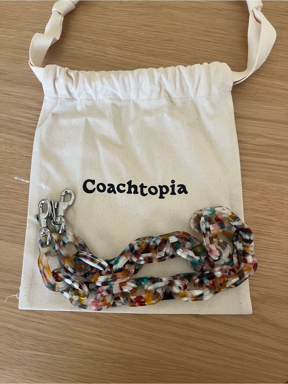 Coach - Coachtopia Resin Bag Chain in Cloud Multi colour - New / Never Used